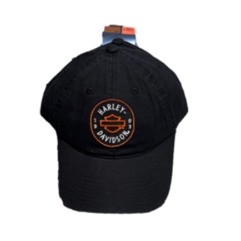 Harley-Davidson adjustable Black Cap with Orange Embroidery
